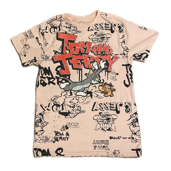 Tom and Jerry Other - Tom and Jerry Graphic Print T Shirt - Men’s Small
